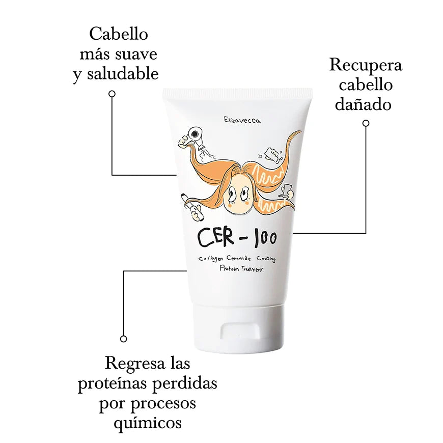 CER-100 Collagen Ceramide Coating Hair Protein Treatment - Elizavecca - Sarang