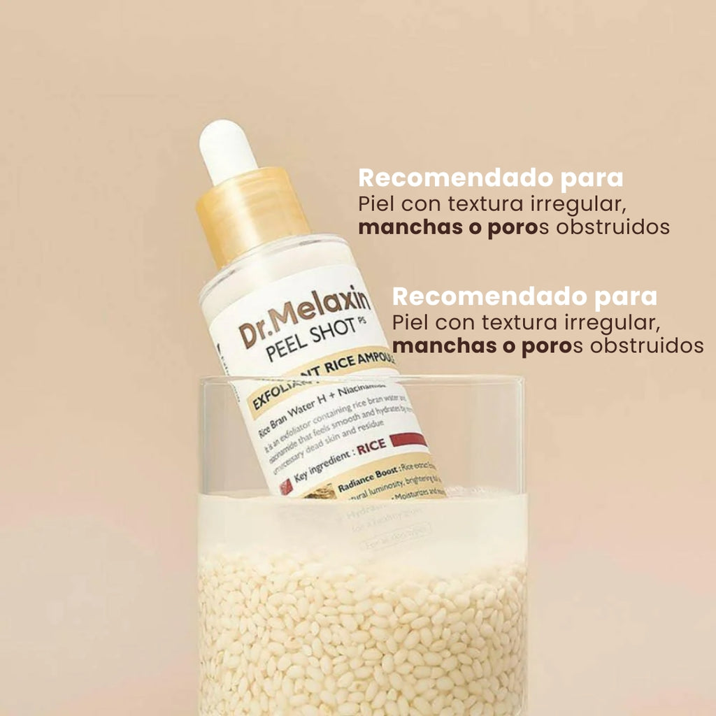 PEEL SHOT EXFOLIATING WHITE RICE AMPOULE 80ml - DR.MELAXIN - SARANG