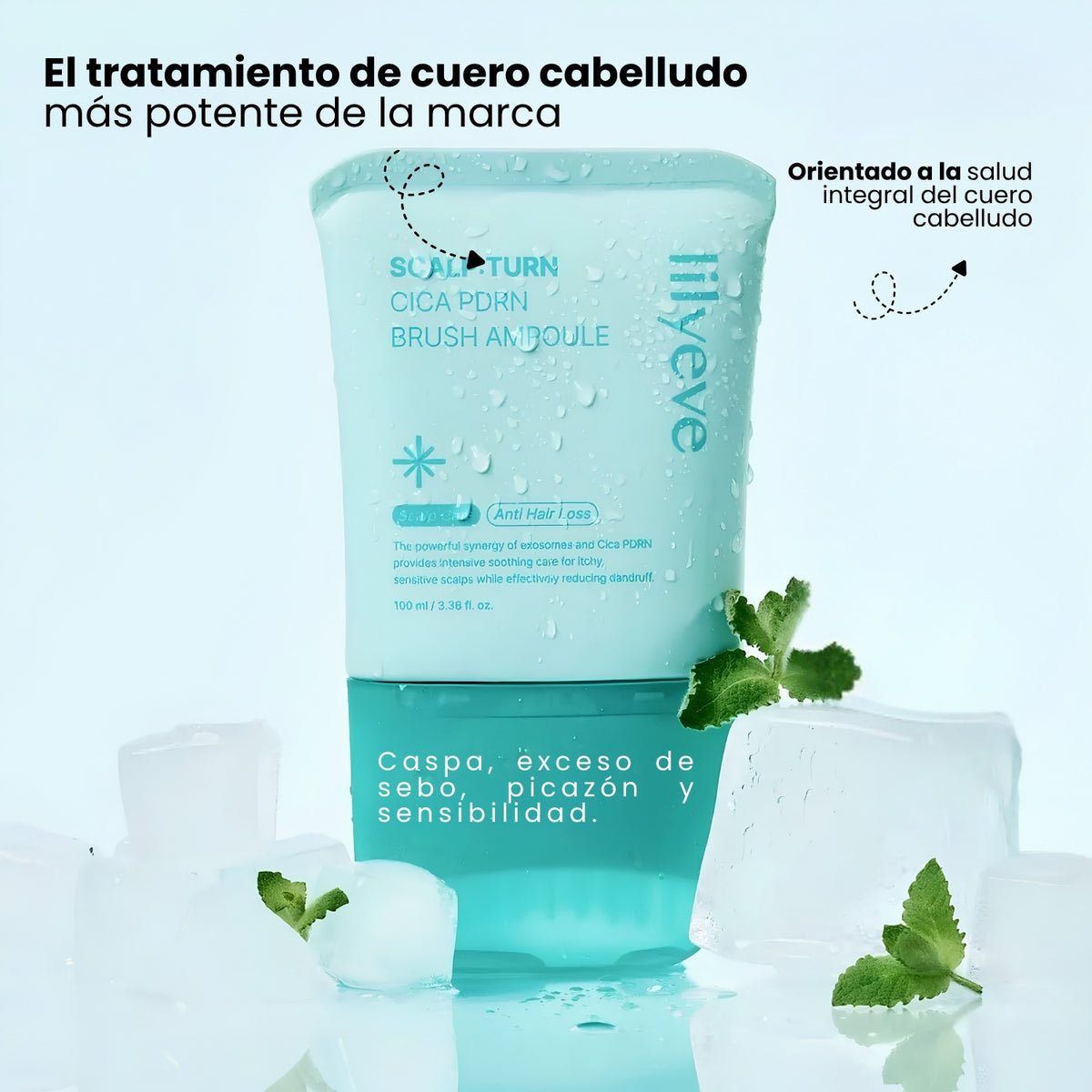 Scalp Turn Cica PDRN Brush Ampoule 100ml - Lilyeve - Sarang