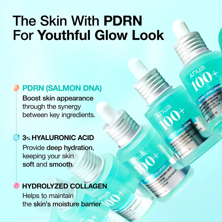 Sérum Facial con Ácido Hialurónico PDRN Hyaluronic Acid Capsule 100 Serum. 30 ml - ANUA - Sarang