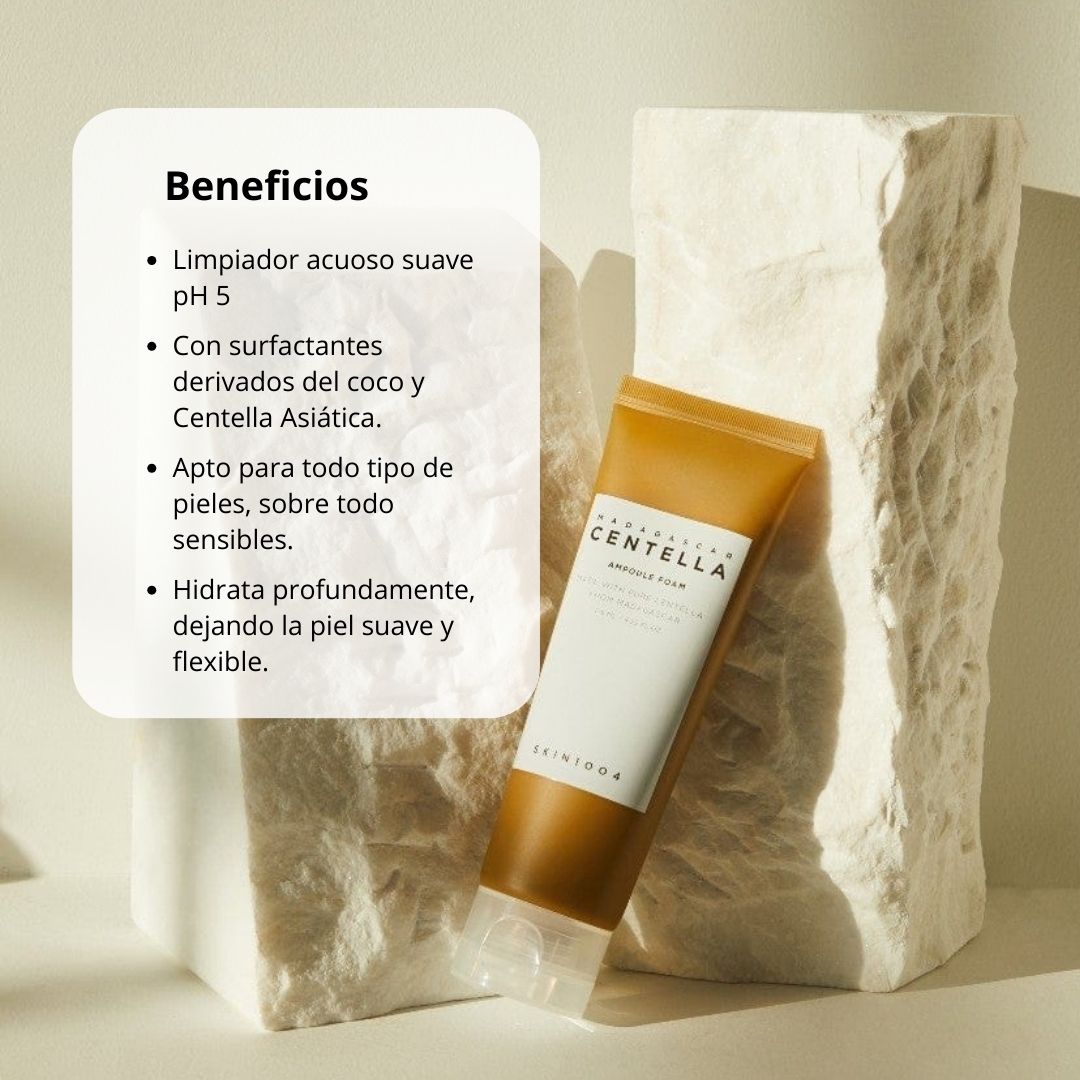 Limpiador acuoso Madagascar Centella Ampoule Foam 125 ml. - SKIN1004 - Sarang