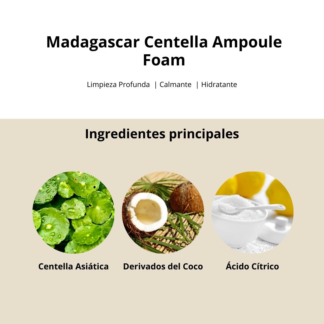 Limpiador acuoso Madagascar Centella Ampoule Foam 125 ml. - SKIN1004 - Sarang