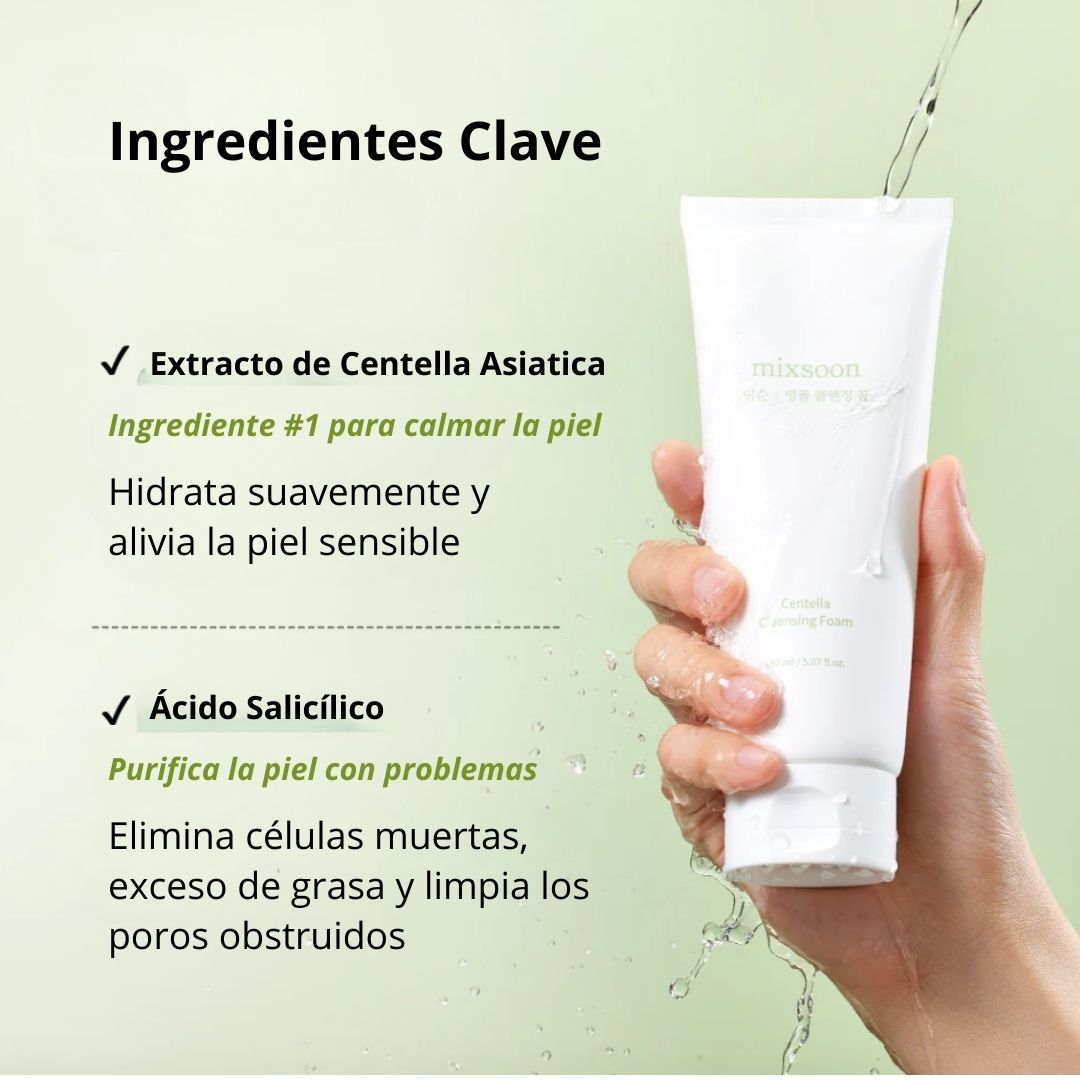 Limpiador espuma Centella Cleansing Foam 150 ml - Mixsoon - Sarang