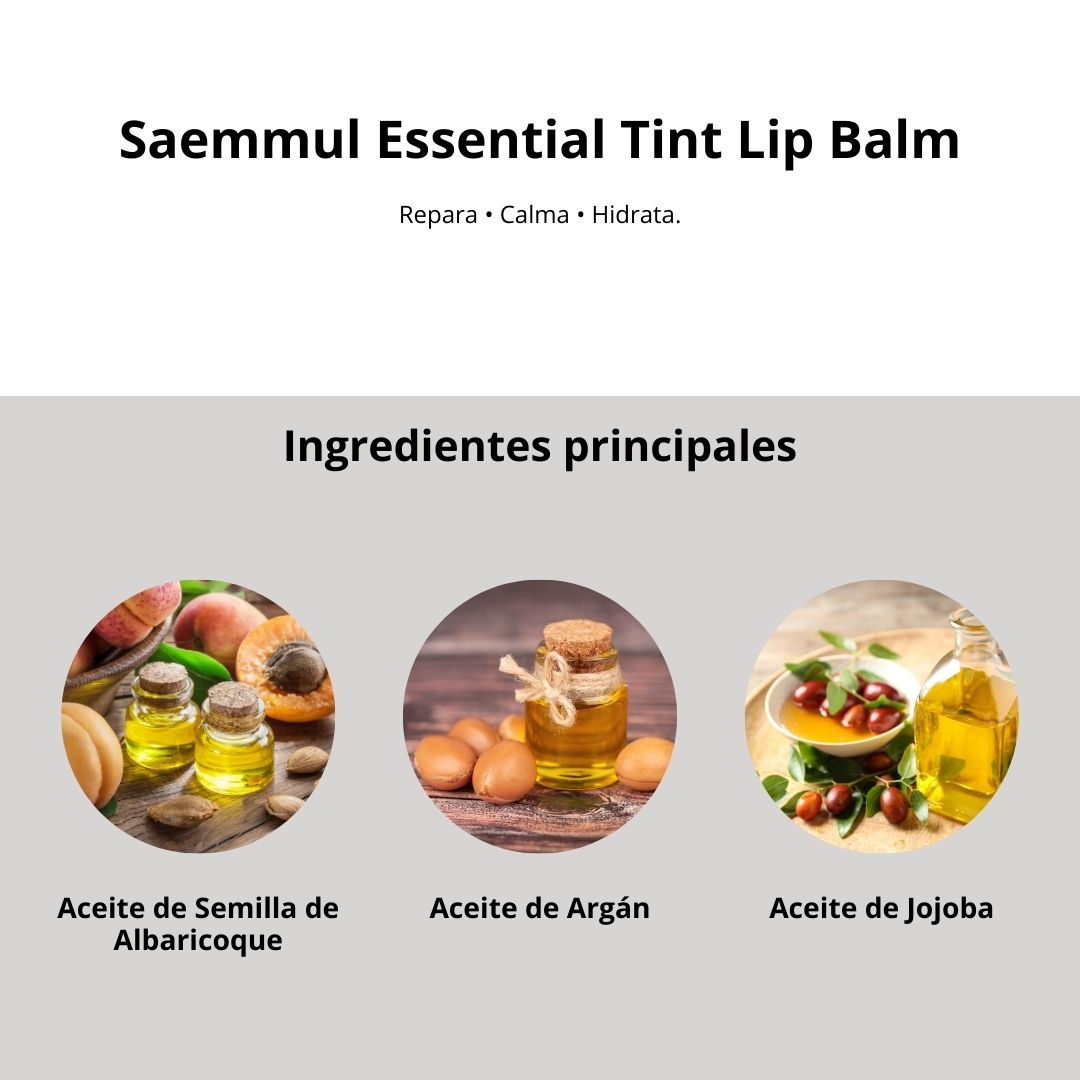 Bálsamo Saemmul Essential Tint Lip balm 4g - The Saem - Sarang